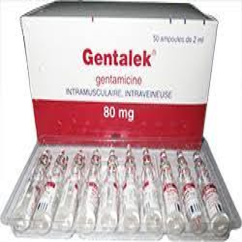 Gentalek Injection 80mg/2ml 50amps Gentamicin